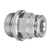 1/8 x 1/4" Nickel Plated Brass Uni Thread - Push-To-Connect Connector   G60018P-02-04