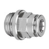 1/4 x 1/4" Nickel Plated Brass Uni Thread - Push-To-Connect Connector   G60018P-04-04
