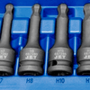 9 Pc. 1/2" Drive Metric Ball Nose Hex Impact Socket Set  610336