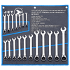 18 Pc. Long Metric Reversible Ratcheting Combination Wrench Set  700373