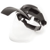 Sellstrom® DP4 Series Black Crown Sta-Clear® AF/AS Face Shield & Ratcheting Headgear - IR 8.0 Flip-Up Visor  S32181