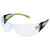 Sellstrom® XM300 Series Hard Coated Wrap Around Safety Glasses - Clear Hi-Viz Green-Black Arms  S71100