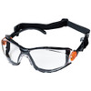Sellstrom® XPS502 Series Sta-Clear® Coated Sealed Safety Glasses - Clear - Black-Orange Frames  S71910