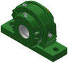 5-3/16" Light Series Split Cylindrical Retained Bearing w/ Housing & Support - Aluminum Triple Labyrinth Seal   LSE503BRHSNQATL