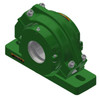 85mm Light Series Split Cylindrical Retained Bearing w/ Housing & Support - Aluminum Triple Labyrinth Seal   LSM85BRHSAFQAATL