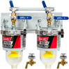 Two Diesel Fuel Filter/Water Separators Manifolded with Shut-Off Valves  100-MFV
