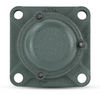 120mm Cast Iron Four Bolt Flange Block w/Wide Set Screw Insert Bearing - One Closed End Cover - Heavy Duty   CM-UCF324D1