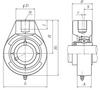 1-7/16" Cast Iron Hanger Bearing Block w/Wide Set Screw Insert Bearing  UCHB207-107D1