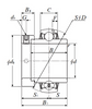 1-3/8" Spherical Insert Wide Eccentric Locking Collar Ball Bearing - Standard Duty  UEL207-106D1