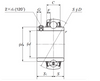 1-7/16" Zinc Plated Spherical Insert Wide Set Screw Ball Bearing - Standard Duty  ZUC207-23