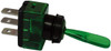 SPST Green Illuminated On-Off Toggle Switch  9405-3-11