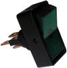 SPST Green Illuminated On-Off Rectangular Rocker Switch  9412-3-11