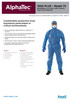 Ansell AlphaTec® 1500+ Series "FR" General Duty Anti-Static Chemical Suit w/Hood  NR17-S-92-111
