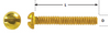 #8-32 x 1" Pan Head Brass Machine Screw 100 Pc.   180-141