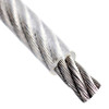 1/8" x 3/16" @ 7x7 Clear PVC Coated Galvanized Wire Rope   2710 1012