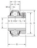 75mm Spherical Ball Bearing Insert w/Eccentric Locking Collar   GCE75KRRB