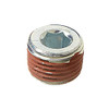 3/8" Steel Male NPT Recessed Hex Plug w/ Vibra-Seal® 12 Pc.   260-923