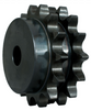 Hardened Plain Bore Double Tooth Sprocket  D100B21H