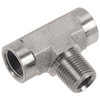 3/8 x 3/8 x 3/8" Steel Male NPT - Female NPT - Female NPT Tee  08T86-06-06