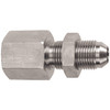 1/8 x 1/4" Steel Female NPT - Male 37° JIC Bulkhead  1508BH-02-04