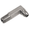 3/8 x 1/2" Steel Male NPT - Male 37° JIC 90° Long Drop Elbow  1596XL-06-08