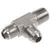 1/2 x 5/8 x 5/8" Steel Male NPT - Male 37° JIC - Male 37° JIC Tee  15T65-08-10