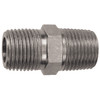3/8 x 1/2" Stainless Steel Male NPT - Male NPT Hex Nipple  1616SS-08-06