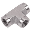 1/4 x 1/4 x 1/4" Steel Female BSPP - Female BSPP - Female BSPP Tee   28T28-04-04
