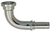 5/8 x 5/8" (1.34" Flange) Pulsar 5000 Series Hose Barb - Komatsu Style Flange 90° Elbow  5099K-10-10