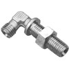 M22-1.5 Steel Male Metric - Male Metric Bulkhead 90° Elbow   73973BHS-14-14