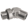 9/16"-18 x 11/16"-16 Steel Male ORB - Male ORFS 45° Elbow   93411-06-06