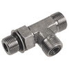1-5/16"-12 x 1-7/16"-12 x 1-7/16"-12 Steel Male ORB - Male ORFS - Male ORFS Tee  93T19-16-16