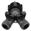 3/4"-11.5 Plastic Female Water Hose - Male/Male Y-Coupling w/Shut-offs  G07Y77PVG