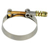 3.13 - 3.44" Spring Loaded T-Bolt Clamp - S/S Band - Ferrous Bolt  G39-050