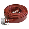 6" x 100' Red Lay-Flat Discharge Hose Assembly   G972-600CE100