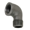1/2" Sch. 40 Black Iron Male NPT - Female NPT 90° Street Elbow   G1698M-050-050