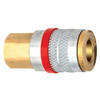 3/8 x 1/2" Steel Tru-Flate Pneumatic Coupler - Female NPT   C6-24