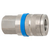 1/4 x 1/4" Stainless Steel Industrial Pneumatic Coupler - Female NPT   C20SS