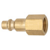 1/4 x 1/4" Brass Industrial Pneumatic Nipple - Female NPT   CP20B