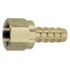 3/16 x 3/16" Brass Hose Barb - Female 45° SAE Flare Coupler   G22SAE-019-019