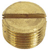 1/4" Brass Male NPT Slotted Plug   G1600SLB-04