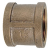 1-1/4 x 3/4" Cast Brass Female NPT Reducing Coupler   G0808B-125-075