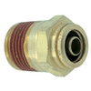 1/4 x 3/8" Brass Male NPT - DOT Push-To-Connect Connector   G7016P-04-06
