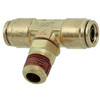 1/4 x 1/2 x 1/2" Brass DOT Male NPT - Push-To-Connect - Push-To-Connect Swivel Tee   G70T06PX-04-08