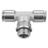 3/8 x 10mm x 10mm Nickel Plated Brass Uni Thread - Push-To-Connect - Push-To-Connect Tee   G60T6018PM-06-10M