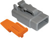 10 Pc. 24-16 AWG 3-Way Deutsch "DTM" Plug & Wedgelock  7912-34