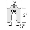 Individual 2.00 x 2.00 x .125" Stainless Slotted Shim  .125-OA-10