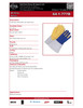 Grain Deerskin Weld Glove w/5.5" Split Cowhide Gauntlet Blue/Gold  64-1-777D