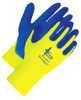 Winter Gander® Crinkle Latex Coated Terry Lined Nylon Knit Glove Yellow/Blue  99-9-260