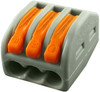 100 Pc. 28-12 AWG @ 20A Three Conductor Push Wire Connector  1633-36